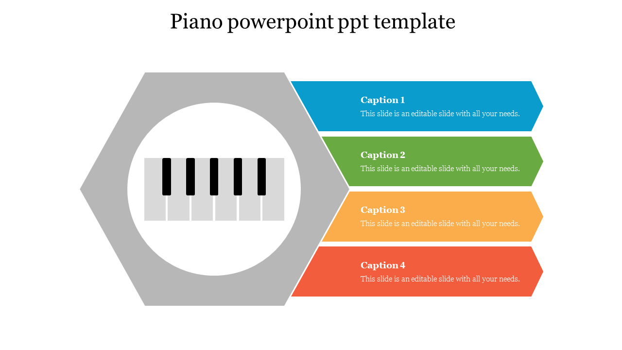 Editable Piano PowerPoint PPT Template Presentation Slides